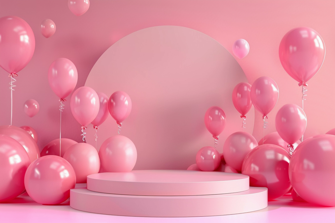 Beautifull Pink Kids Theme 9 - Backdrop Imperia Printed Backdrop