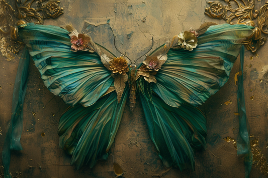 Green Butterfly Wings Theme 11 - Backdrop Imperia Printed Backdrop