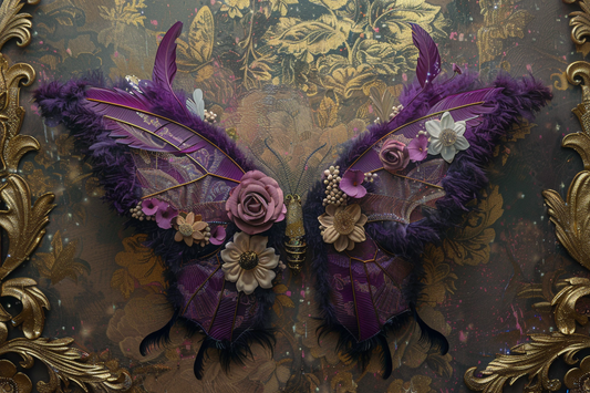 Purple Butterfly Wings Theme 13 - Backdrop Imperia Printed Backdrop