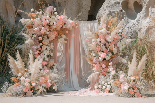 Beautiful Mahroon Boho Theme 20 - Backdrop Imperia Printed Backdrop