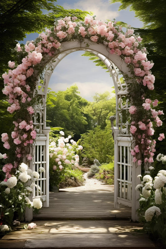 Beautiful Garden Floral Backdrop For Maternity Shoot - Backdrop Imperia Printed Backdrop