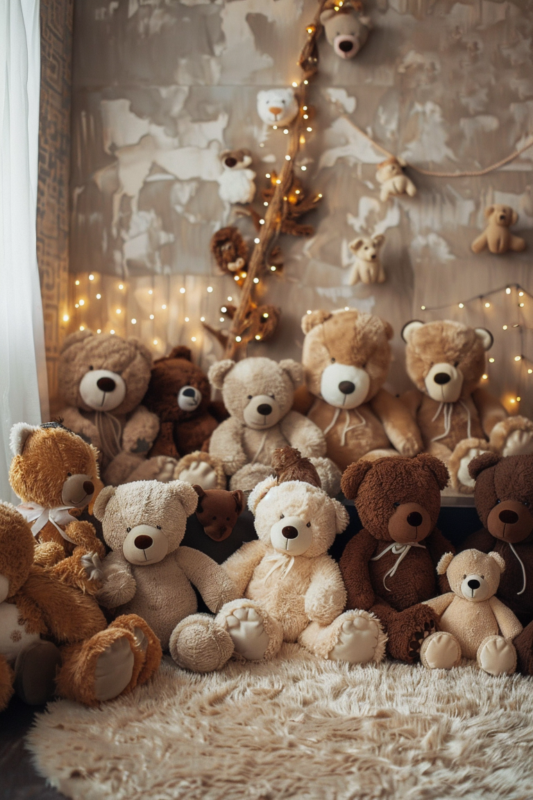 Cute Teddy Kids Boho Theme 9 - Backdrop Imperia Printed Backdrop]