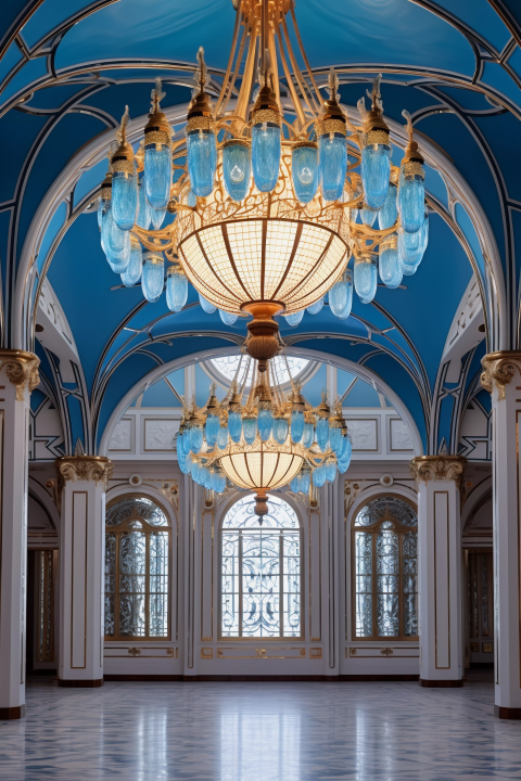Dark Blue chandelier Theme For Model Shoot - Backdrop Imperia Printed Backdrop
