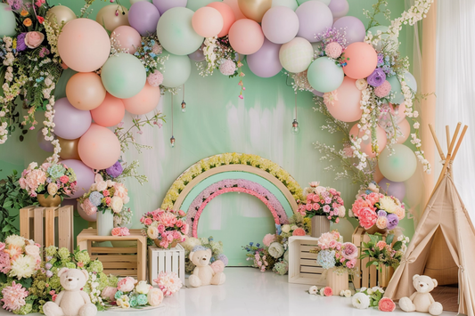 Multicolour Kids Balloon Theme 1 - Backdrop Imperia Printed Backdrop