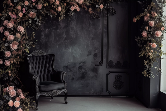 Classic Black Vintage Theme 20 - Backdrop Imperia Printed Backdrop