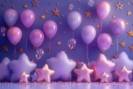 Multicolour Kids Balloon Theme 22 - Backdrop Imperia Printed Backdrop