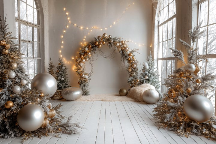 Sparkling Christmas Lights Theme - Backdrop Imperia Printed Backdrop