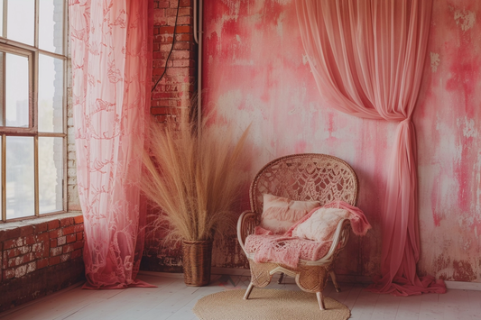 Classic Pink Vintage Theme 32 - Backdrop Imperia Printed Backdrop