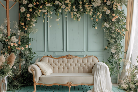 Classic Light Green Vintage Theme 39 - Backdrop Imperia Printed Backdrop