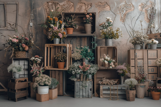 Classic Light Brown Vintage Theme 45 - Backdrop Imperia Printed Backdrop