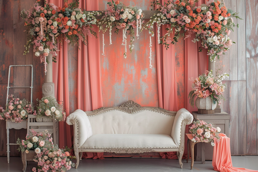 Classic Orange Vintage Theme 48 - Backdrop Imperia Printed Backdrop