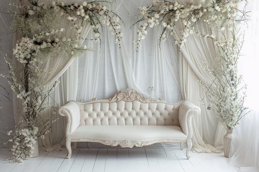 Classic White Vinatge Theme 4 - Backdrop Imperia Printed Backdrop