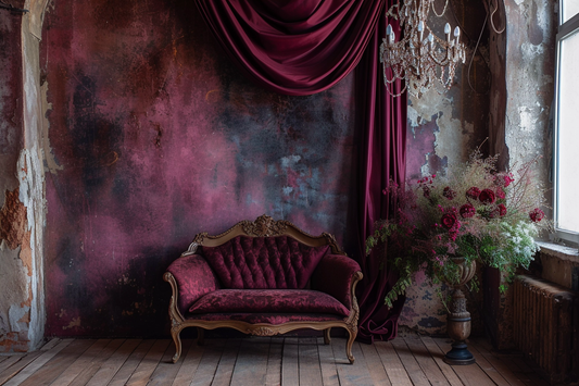 Classic Purple Vintage Theme 5 - Backdrop Imperia Printed Backdrop