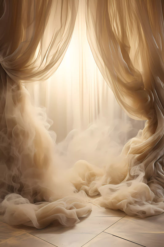 Smoky Beige Curtain Theme  -  Backdrop Imperia Printed Backdrop