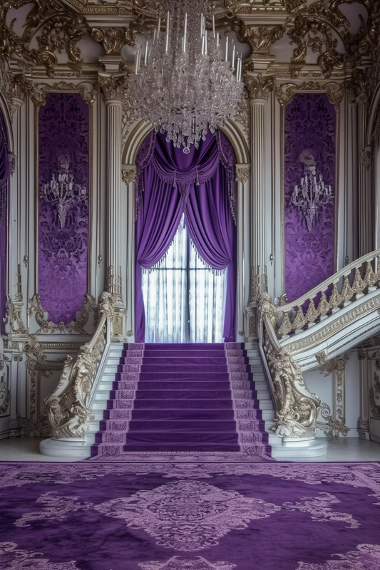 Purple Luxury Theme For Model Shoot - Backdrop Imperia Printed Backdrop