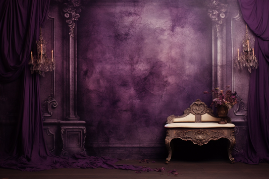 Classic Purple Vintage Theme 66 - Backdrop Imperia Printed Backdrop
