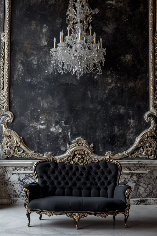 Black Luxury Theme For Model Shoot - Backdrop Imperia Printed Backdrop