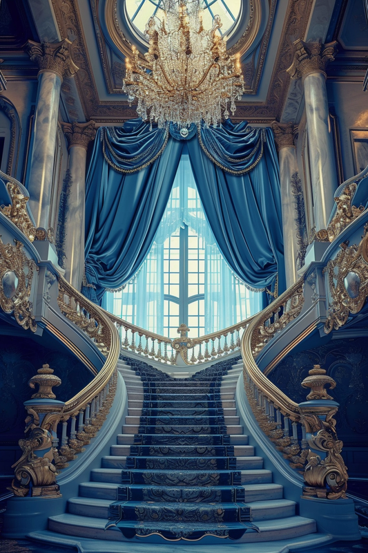 Stairs Luxury Theme For Model Shoot - Backdrop Imperia Printed Backdrop