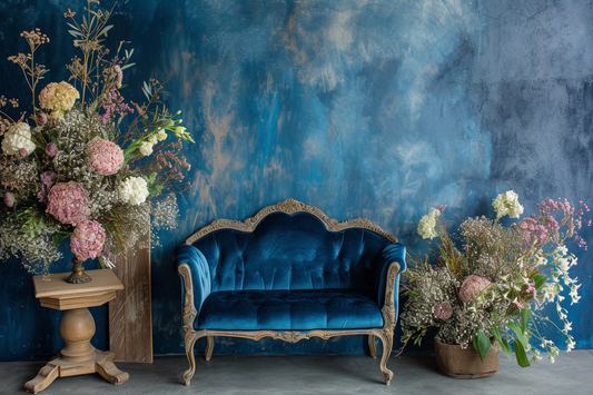 Classic Blue Vintage Theme 7 - Backdrop Imperia Printed Backdrop