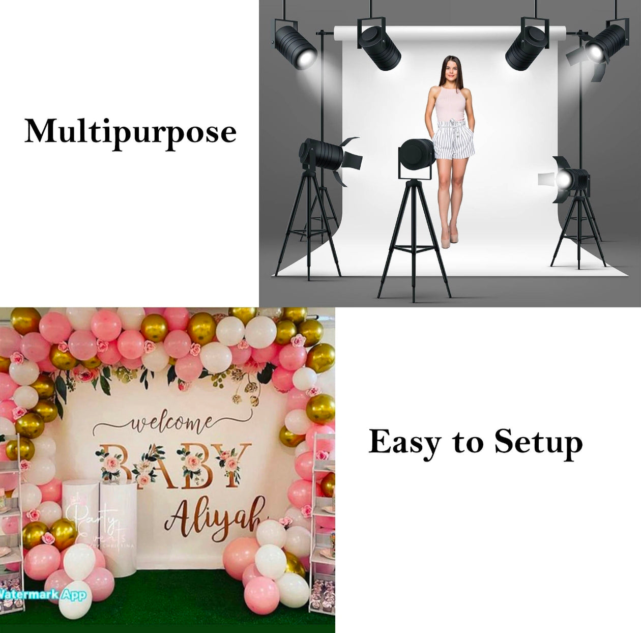 Backdrop Imperia Adjustable 9X9FT Backdrop Stand For Photography & Videography