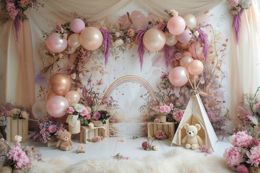 Kids Colourfull Baloon Theme 3 - Backdrop Imperia Printed Backdrop