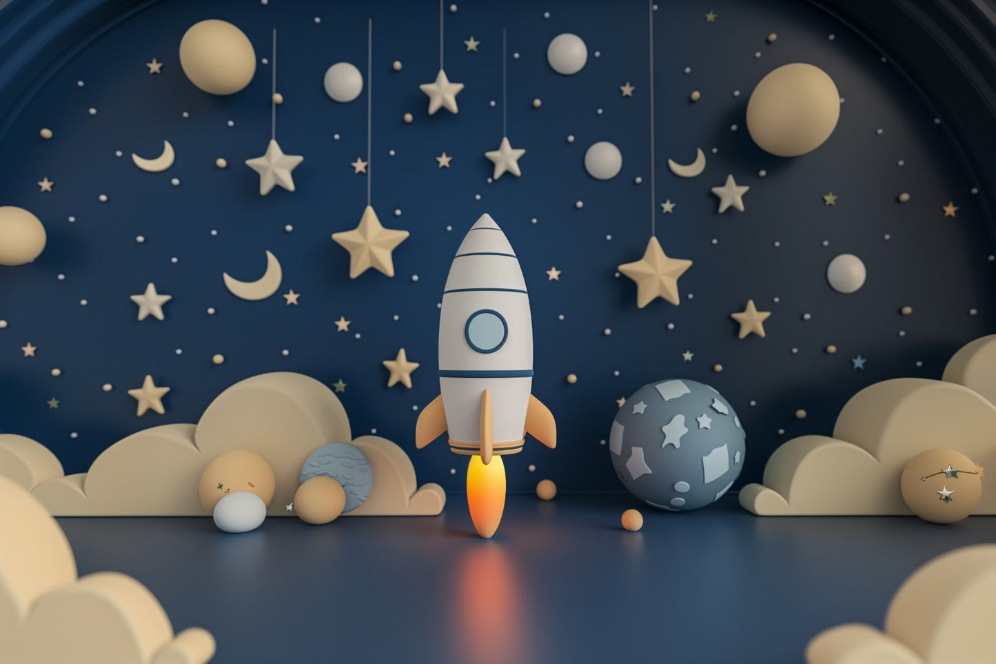 Astro Theme For Kids - Backdrop Imperia Printed Backdrop