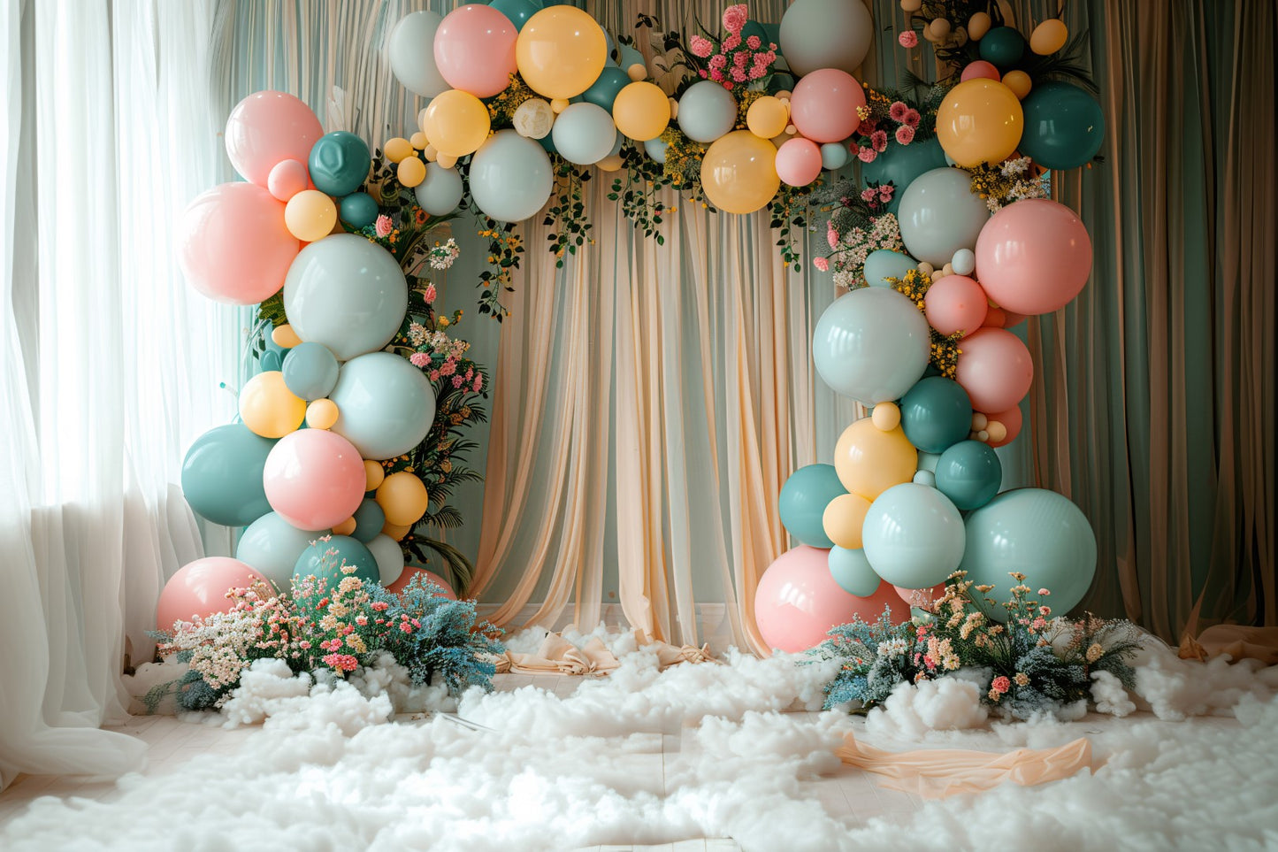 Kids Colourfull Baloon Theme 17 - Backdrop Imperia Printed Backdrop