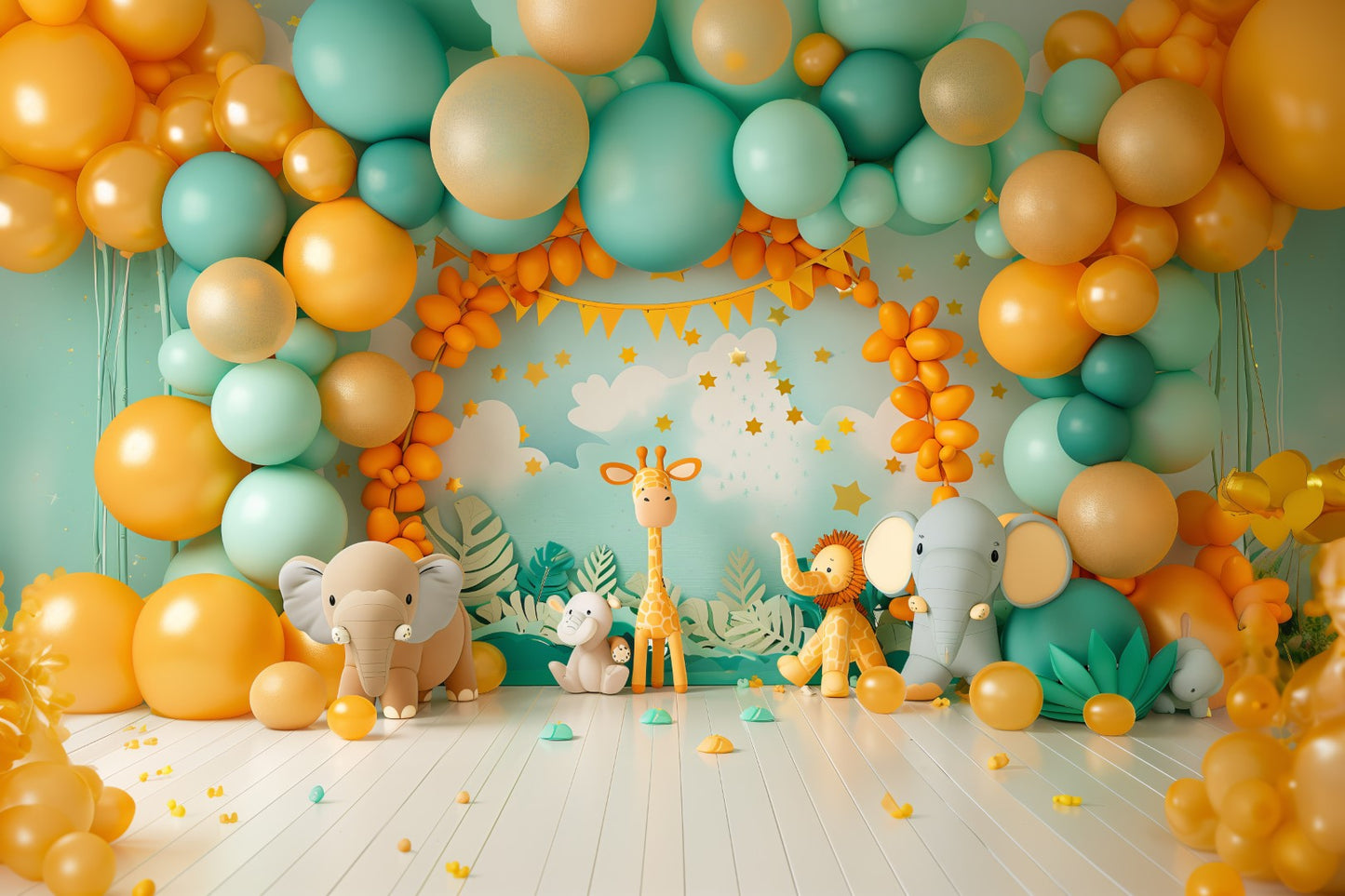 Kids Colourfull Baloon Theme 23 - Backdrop Imperia Printed Backdrop