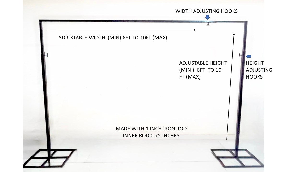 Backdrop Imperia Adjustable 10FTX10FT Backdrop Stand For Photography & Videography Heavy Material